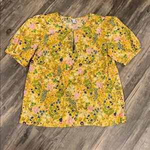 Yellow Floral Blouse